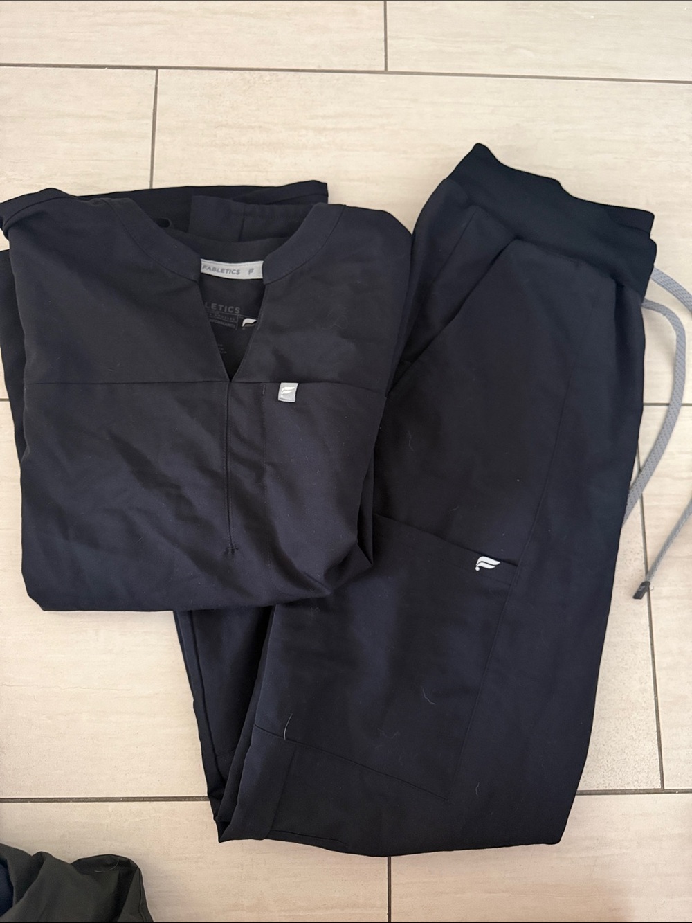 Fabletics Women's Black Active Top and Jogger Set